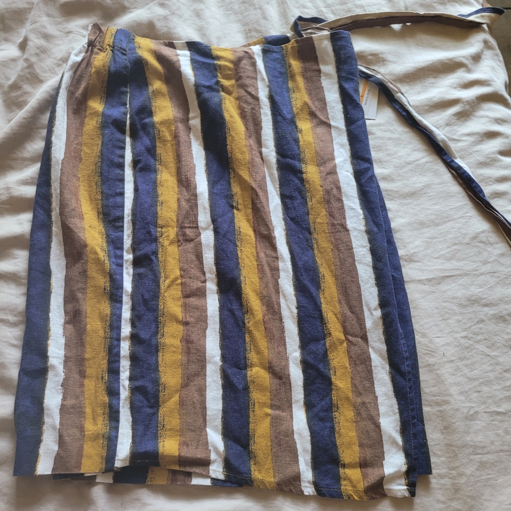 Ellen Tracy Multicolor Striped Mini Dress